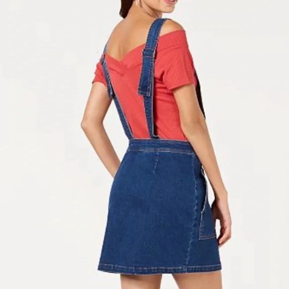 Tinseltown NWOT Denim Overall With Front Pockets Size XS - Picture 2 of 9